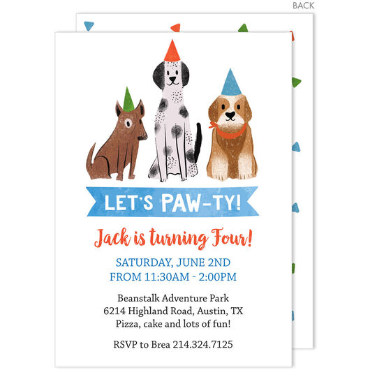 Paw-ty Dogs Invitations